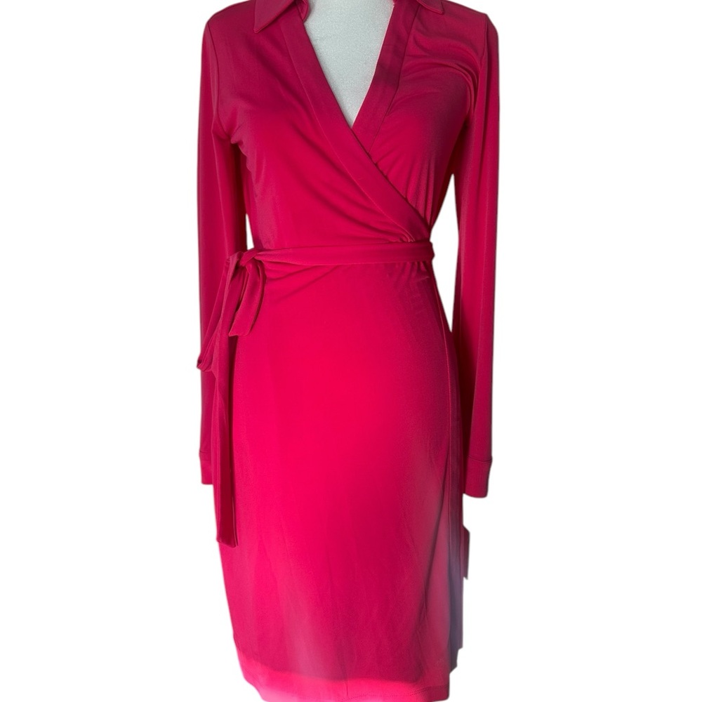 Calvin Klein Pink Wrap Dress size 8